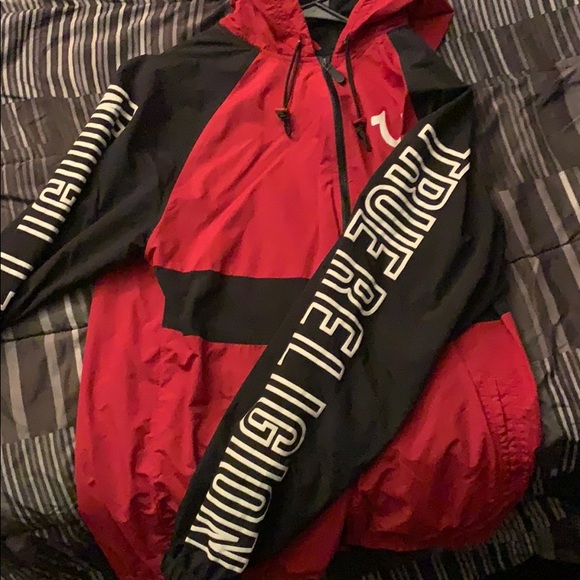 True Religion Red And White Windbreaker Off 61 Www Gmcanantnag Net